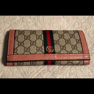 GG Gucci style card holder check book long wallet